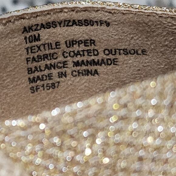 Anne Klein iflex gold wedge sandals weekend size 10 new - Picture 7 of 7